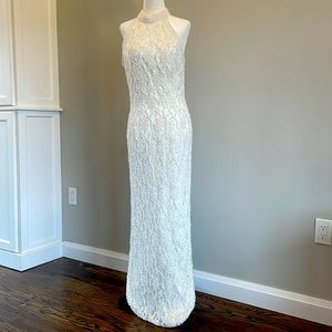 St. Tropez - choker style wedding dress with beading - size 12